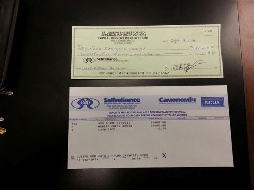 Українська церква у Чикаго зібрала 25 тисяч доларів для військових Українська церква у Чикаго зібрала 25 тисяч доларів для військових